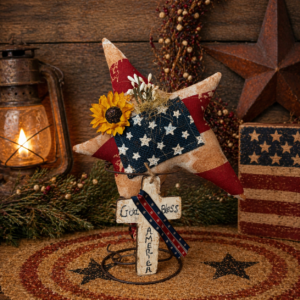 shelf sitter patriotic star bedspring