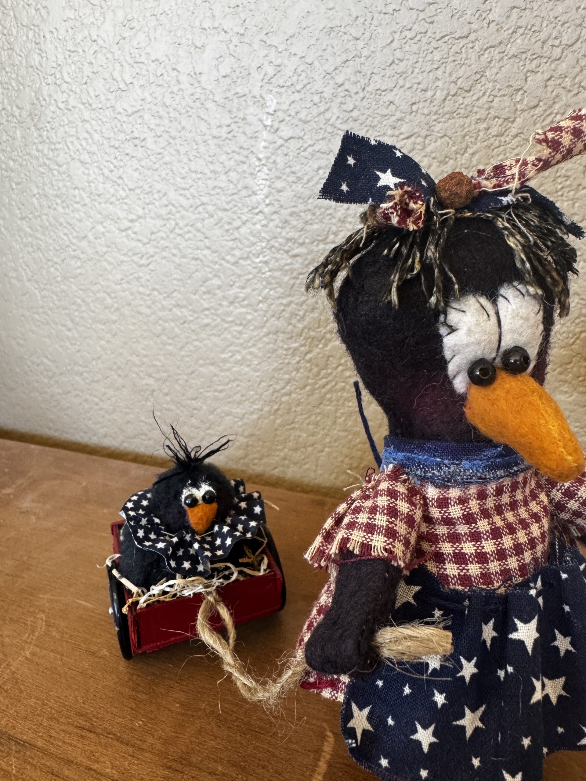 ooak primitive americana patriotic crow ooak primitive americana patriotic crow