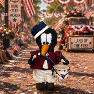 ooak primitive americana patriotic crow